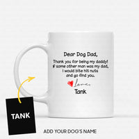 Thumbnail for Personalized Dog Gift Idea - Dear Dog Dad 1 For Dog Lovers - White Mug