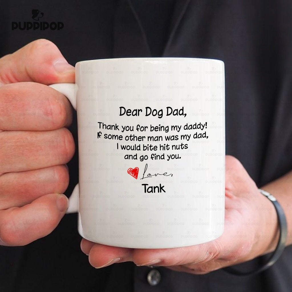 Personalized Dog Gift Idea - Dear Dog Dad 1 For Dog Lovers - White Mug