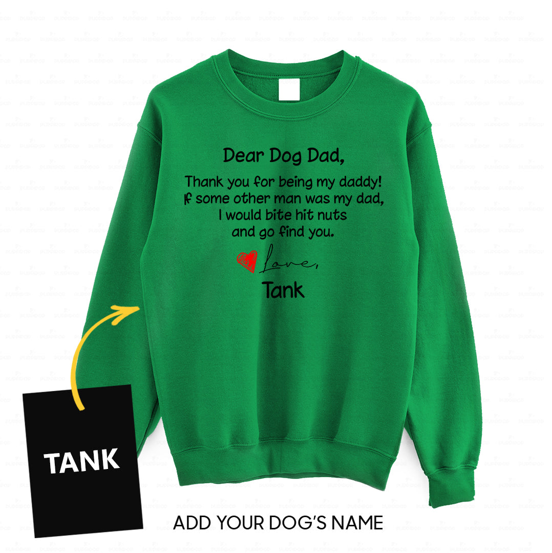Personalized Dog Gift Idea - Dear Dog Dad 1 For Dog Lovers - Standard Crew Neck Sweatshirt