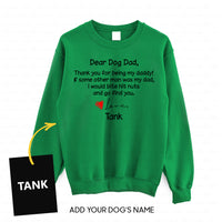 Thumbnail for Personalized Dog Gift Idea - Dear Dog Dad 1 For Dog Lovers - Standard Crew Neck Sweatshirt