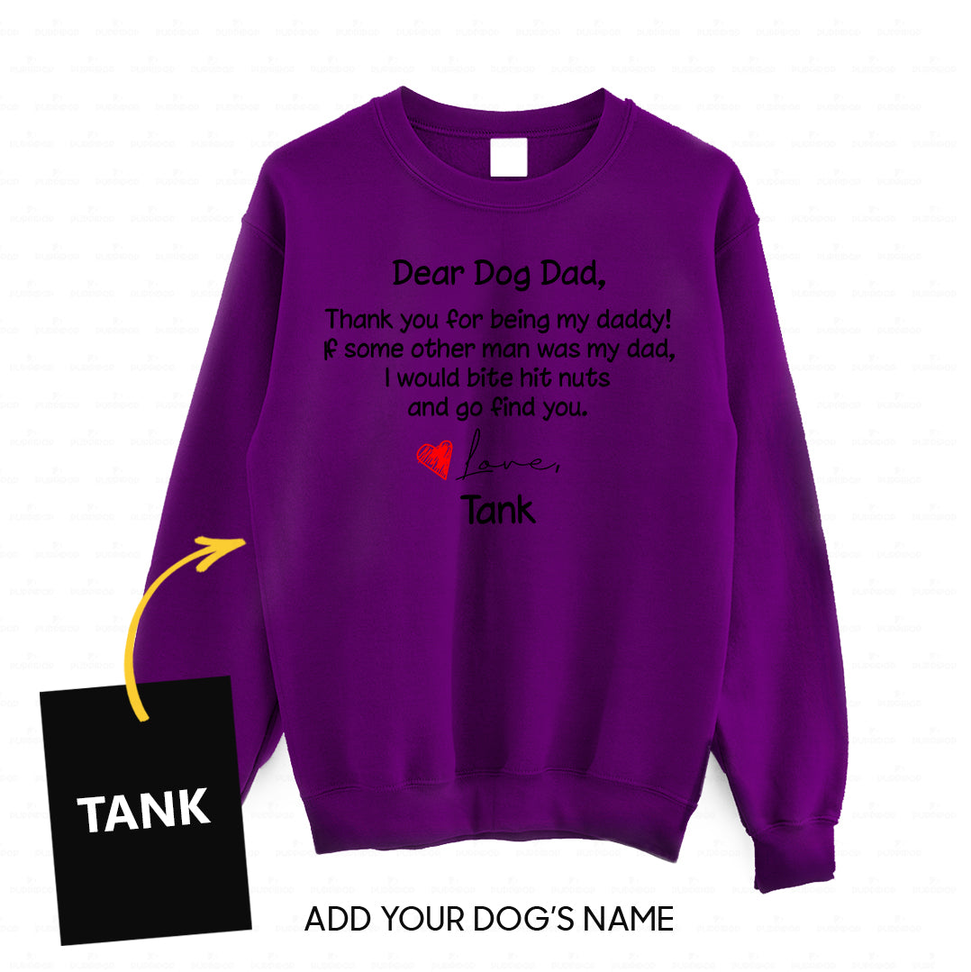Personalized Dog Gift Idea - Dear Dog Dad 1 For Dog Lovers - Standard Crew Neck Sweatshirt