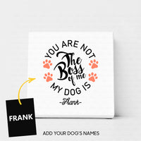 Thumbnail for Personalized Dog Gift Idea - The Boss Of Me Orange Paws For Dog Lovers - Matte Canvas