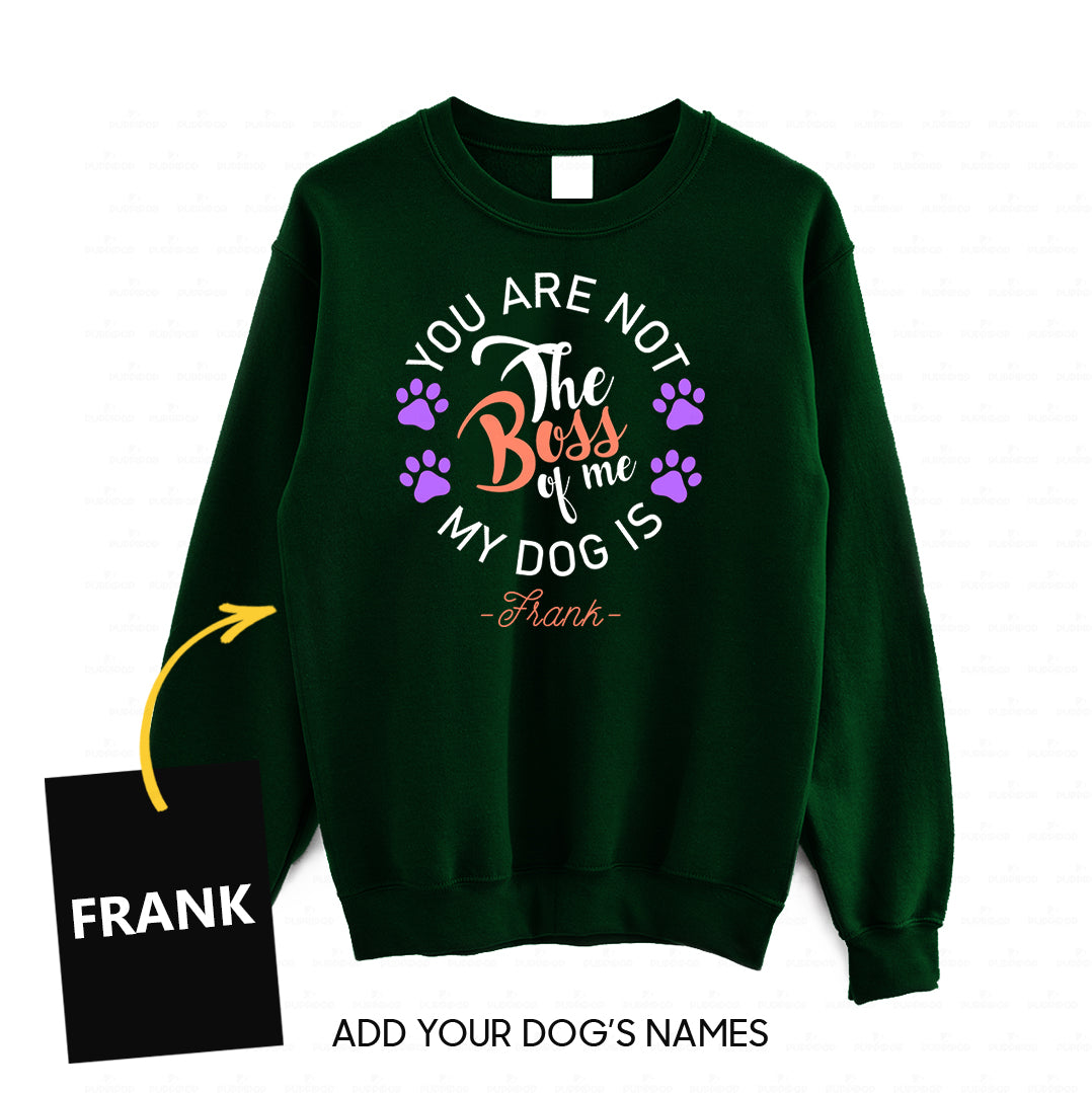 Personalized Dog Gift Idea - The Boss Of Me Purple Paws For Dog Lovers - Standard Crew Neck Sweatshirt