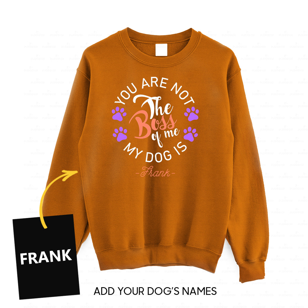 Personalized Dog Gift Idea - The Boss Of Me Purple Paws For Dog Lovers - Standard Crew Neck Sweatshirt