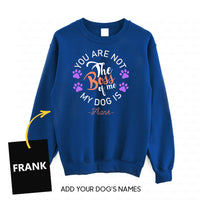Thumbnail for Personalized Dog Gift Idea - The Boss Of Me Purple Paws For Dog Lovers - Standard Crew Neck Sweatshirt