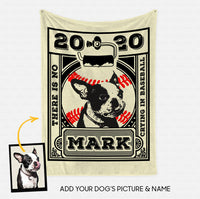Thumbnail for Custom Dog Gift Idea - There Is No Crying In Baseball For Dog Lover - Fleece Blanket