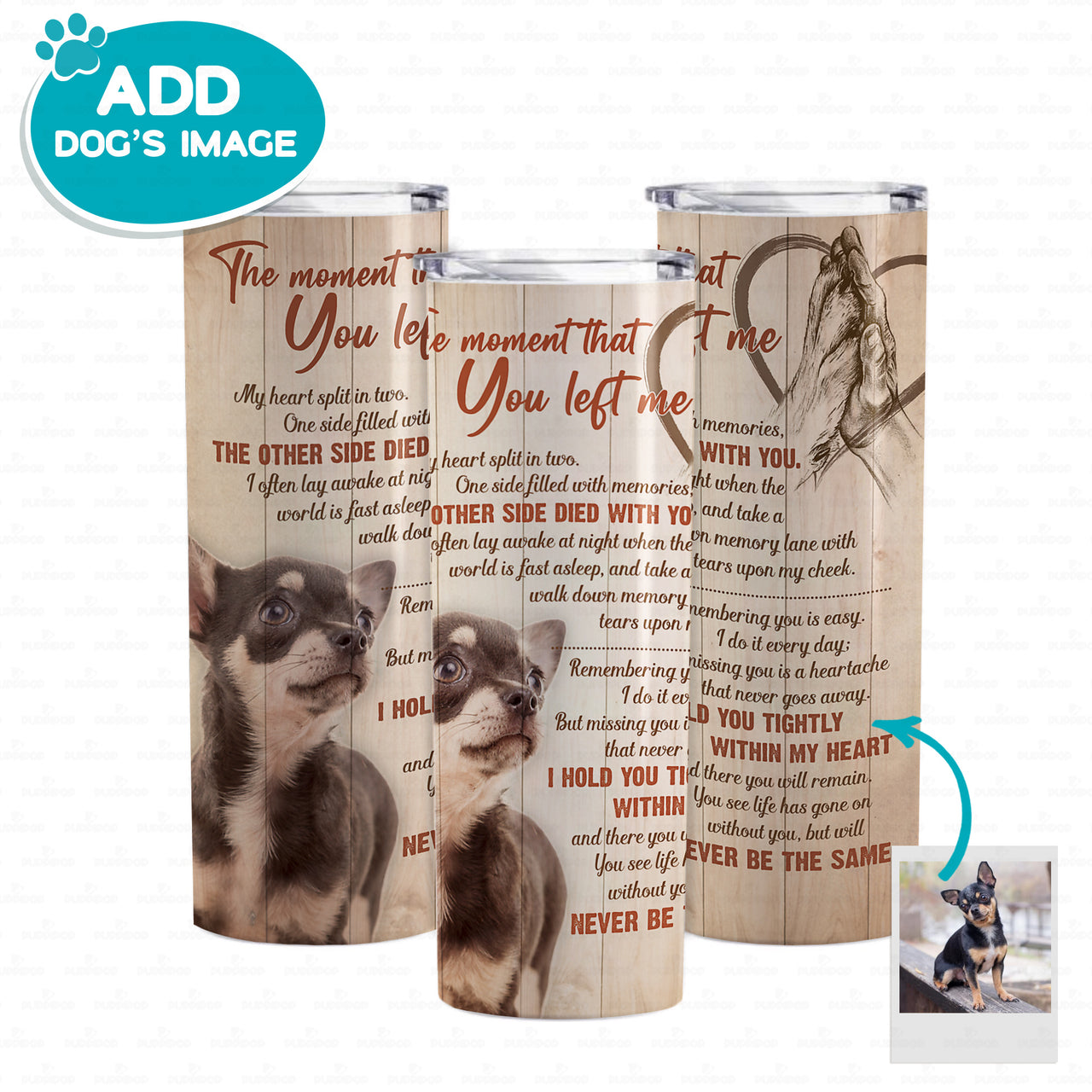 Personalized Dog Gift Idea - Grieving Puppy For Dog Lover - Tumbler