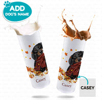 Thumbnail for Personalized Dog Gift Idea - Autumn Dog Wears Scarf For Dog Lover - Tumbler