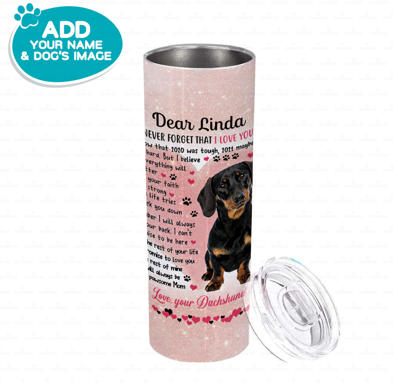 Personalized Dog Gift Idea - Never Forget That I Love You For Dog Mom - Tumbler