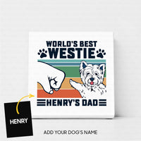 Thumbnail for Custom Dog Canvas - Personalized World's Best Westie Dad Gift For Dad - Matte Canvas