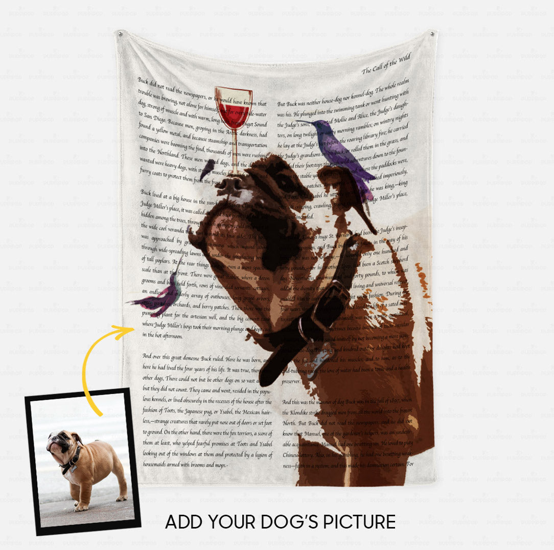 Custom Dog Blanket - Personalized Creative Gift Idea - Dog Au Vin Wine For Dog Lover - Fleece Blanket