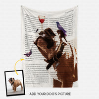 Thumbnail for Custom Dog Blanket - Personalized Creative Gift Idea - Dog Au Vin Wine For Dog Lover - Fleece Blanket